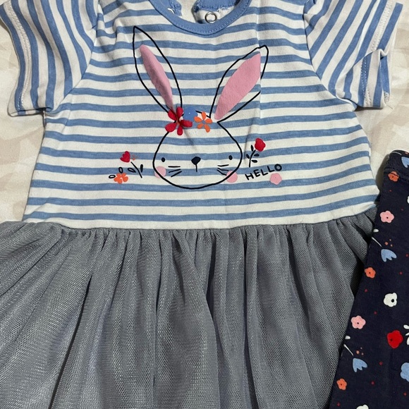 🌻3/25$ Lily & Jack baby girl bunny 🐰 set Tulle top and pants 6-12 months - Picture 4 of 6